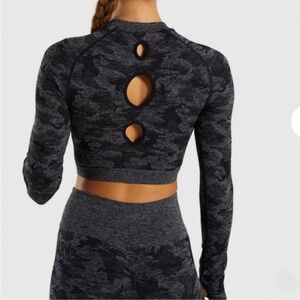 Gymshark Black Camo Crop Top